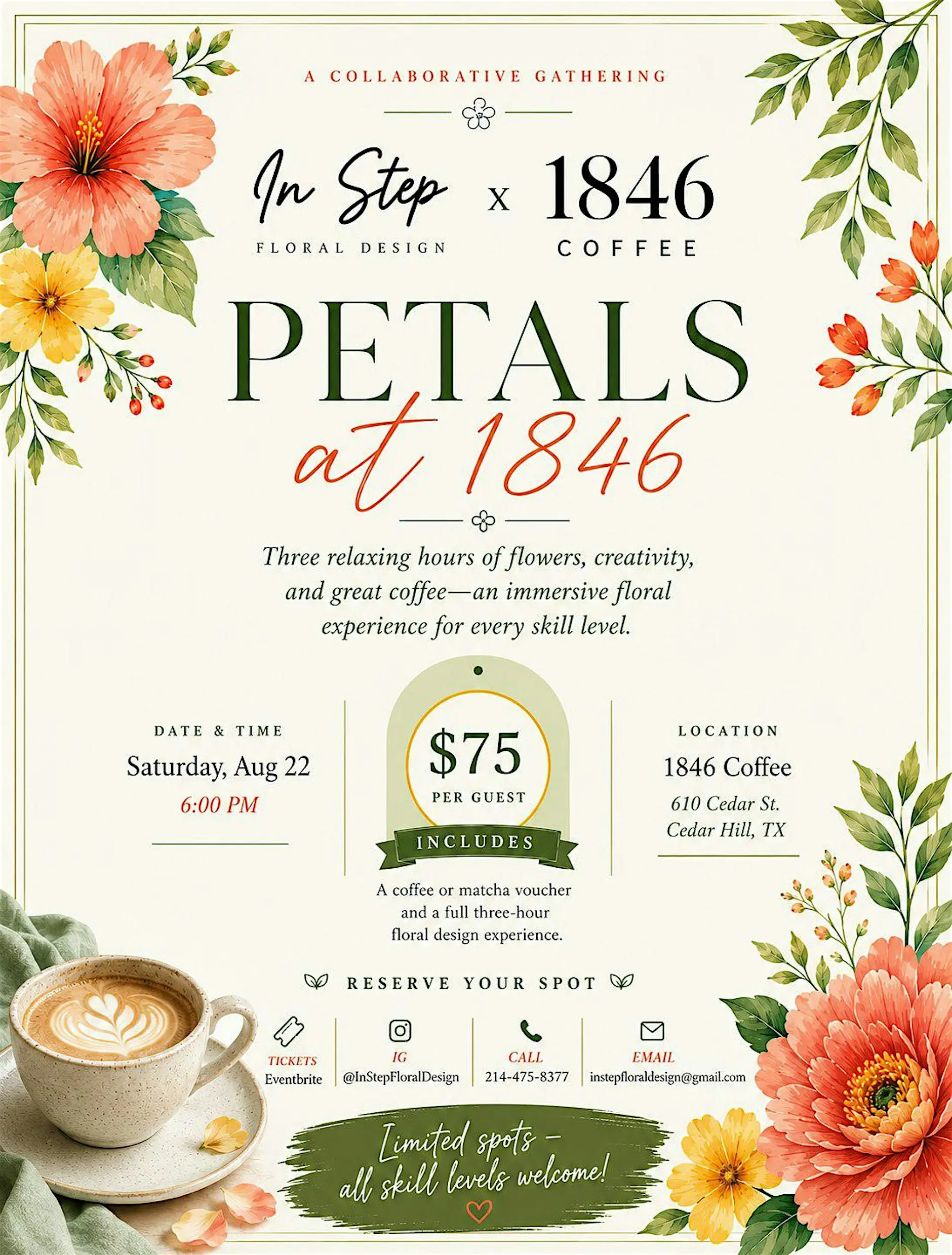 Petals At 1846 event banner